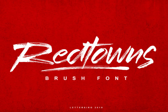 Redtowns: A Brush-Handcrafted Script for Modern Branding